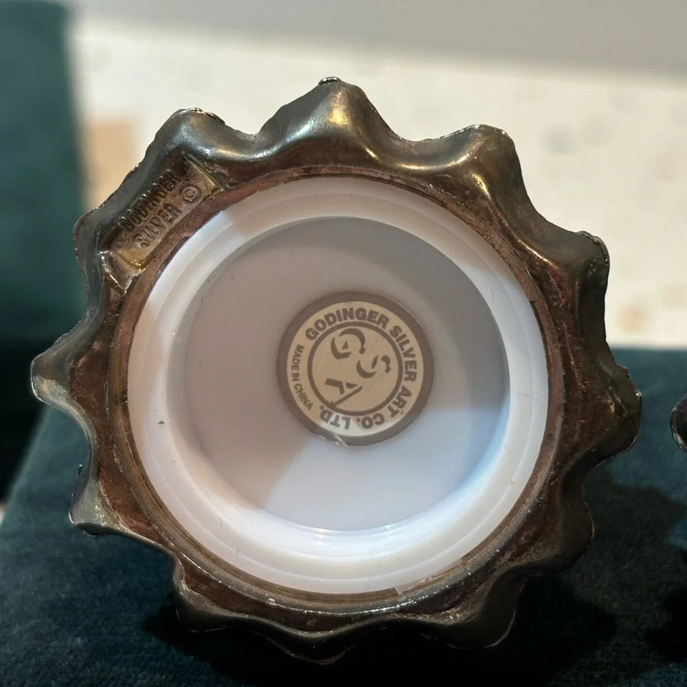 Godinger Silver Art Co. Holiday Christmas Serving‎ Set Santa Clause & Trees